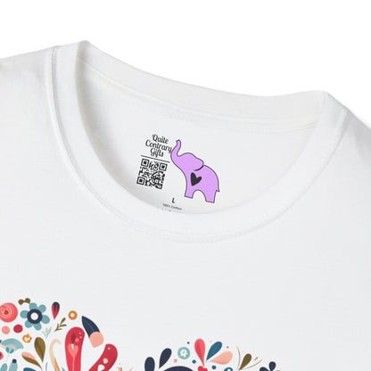 Floral Heart Adult T-shirt
