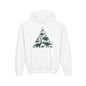 Dinosaur Christmas Tree Youth Hoodie