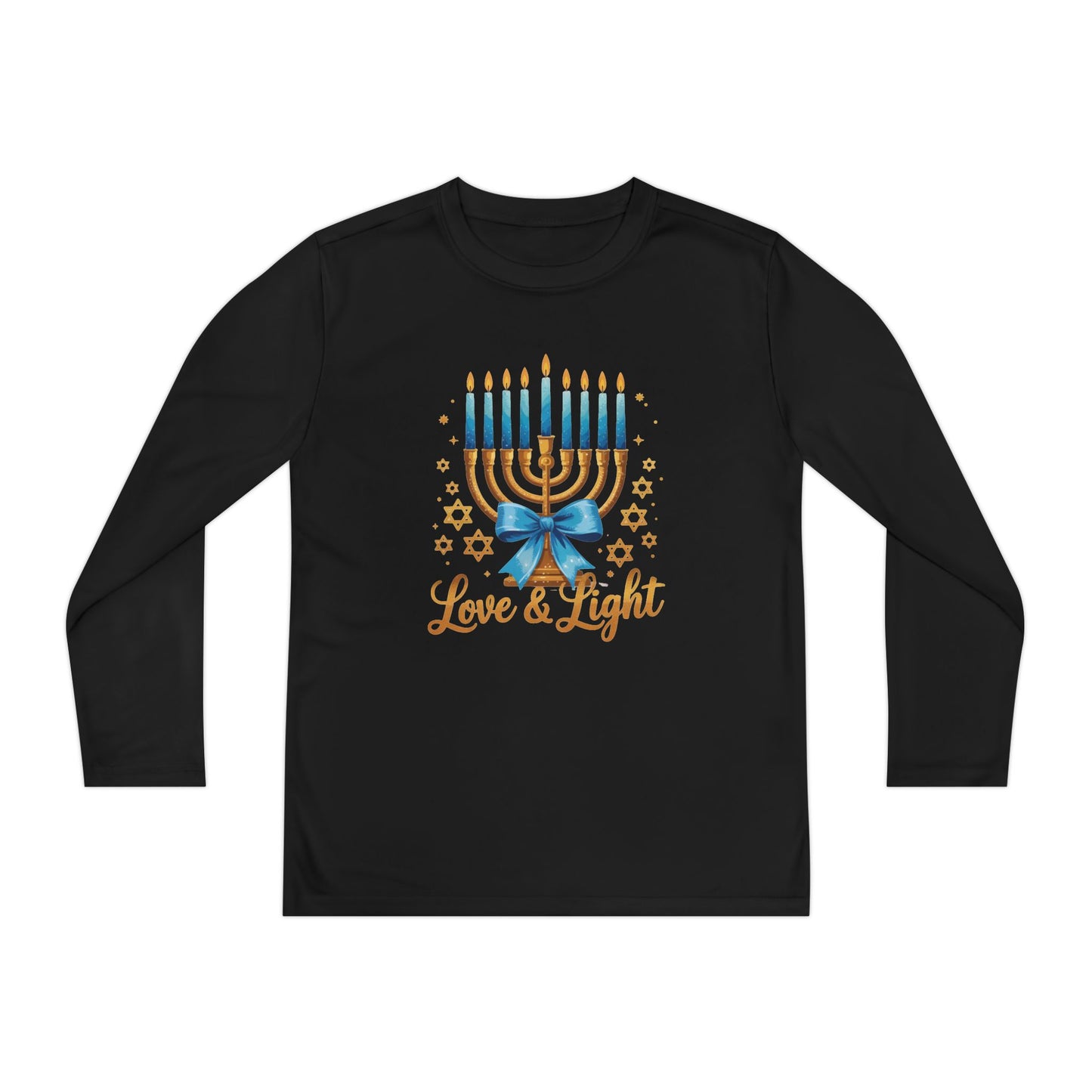 Love & Light Menorah Youth Long Sleeve Tee