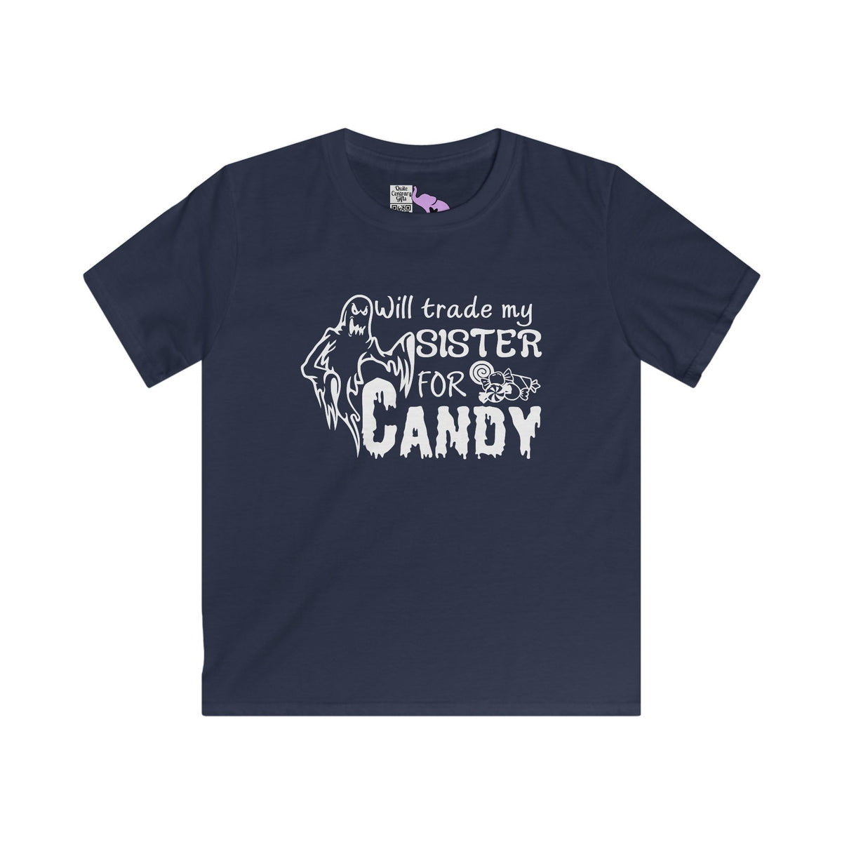 Will Trade My Sister For Candy (Ghost) Youth Softstyle Tee