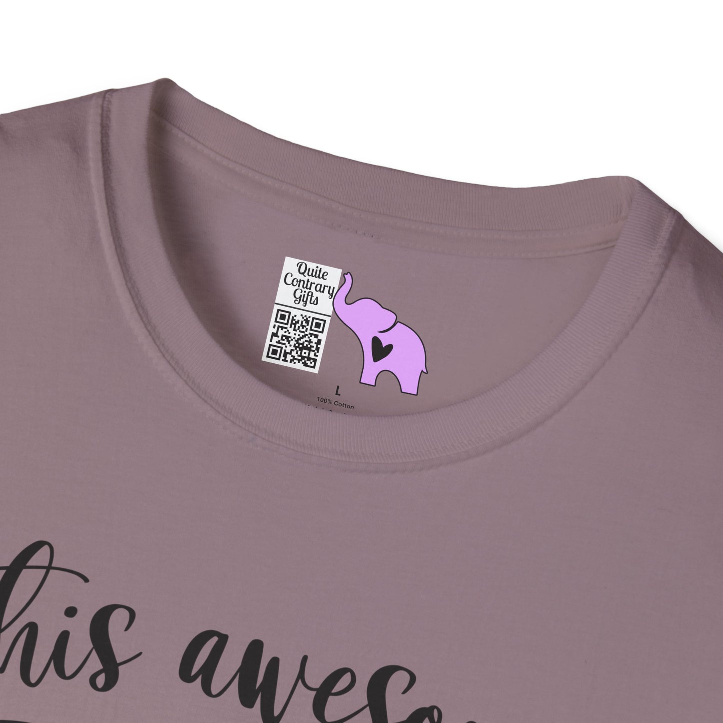 ""This Awesome Dad Belongs To... Adult T-shirt (Personalizable)
