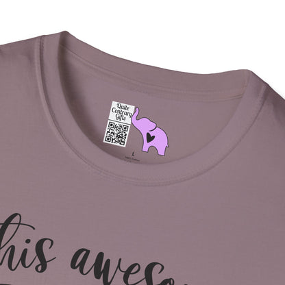 ""This Awesome Dad Belongs To... Adult T-shirt (Personalizable)