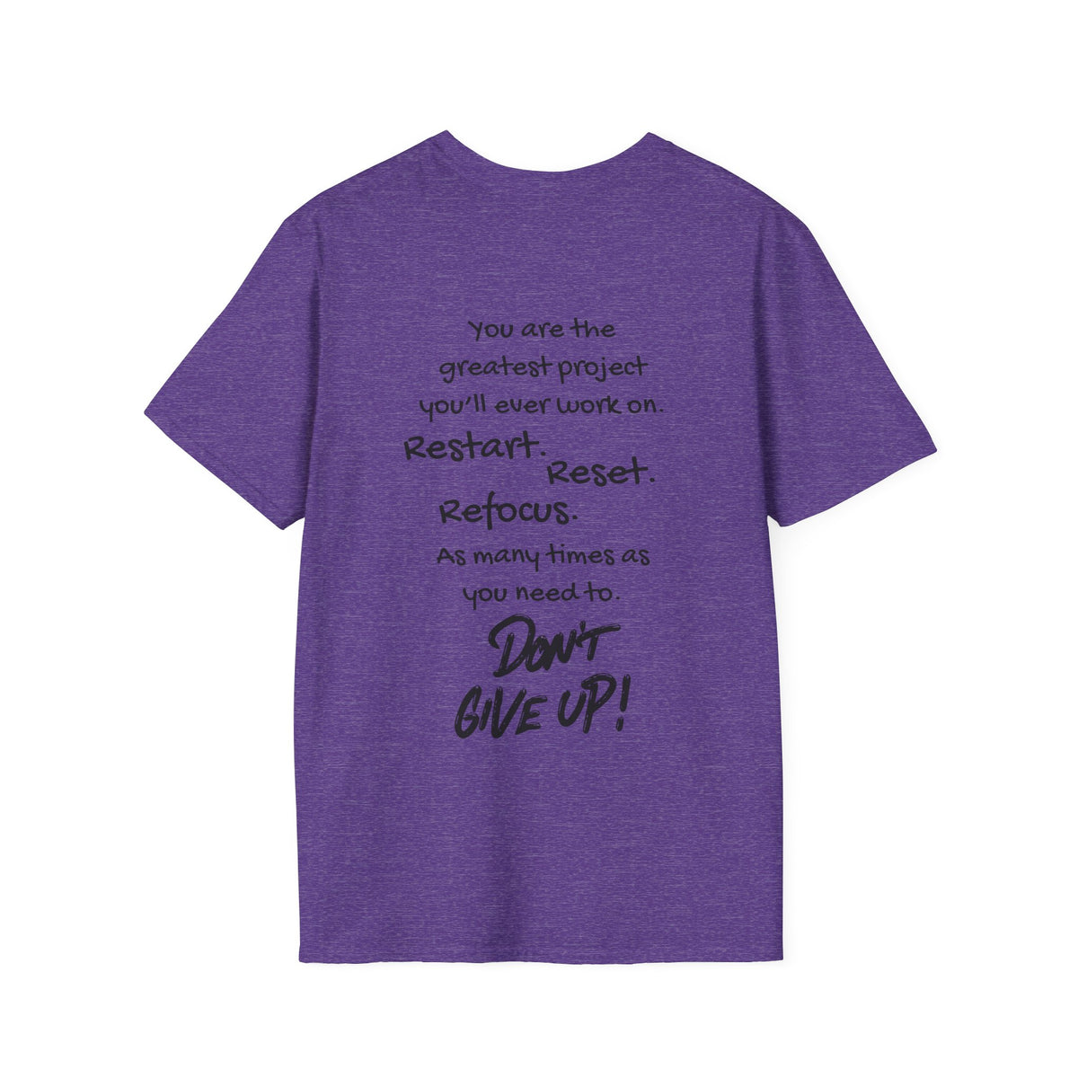 Restart Reset Refocus Adult T-shirt