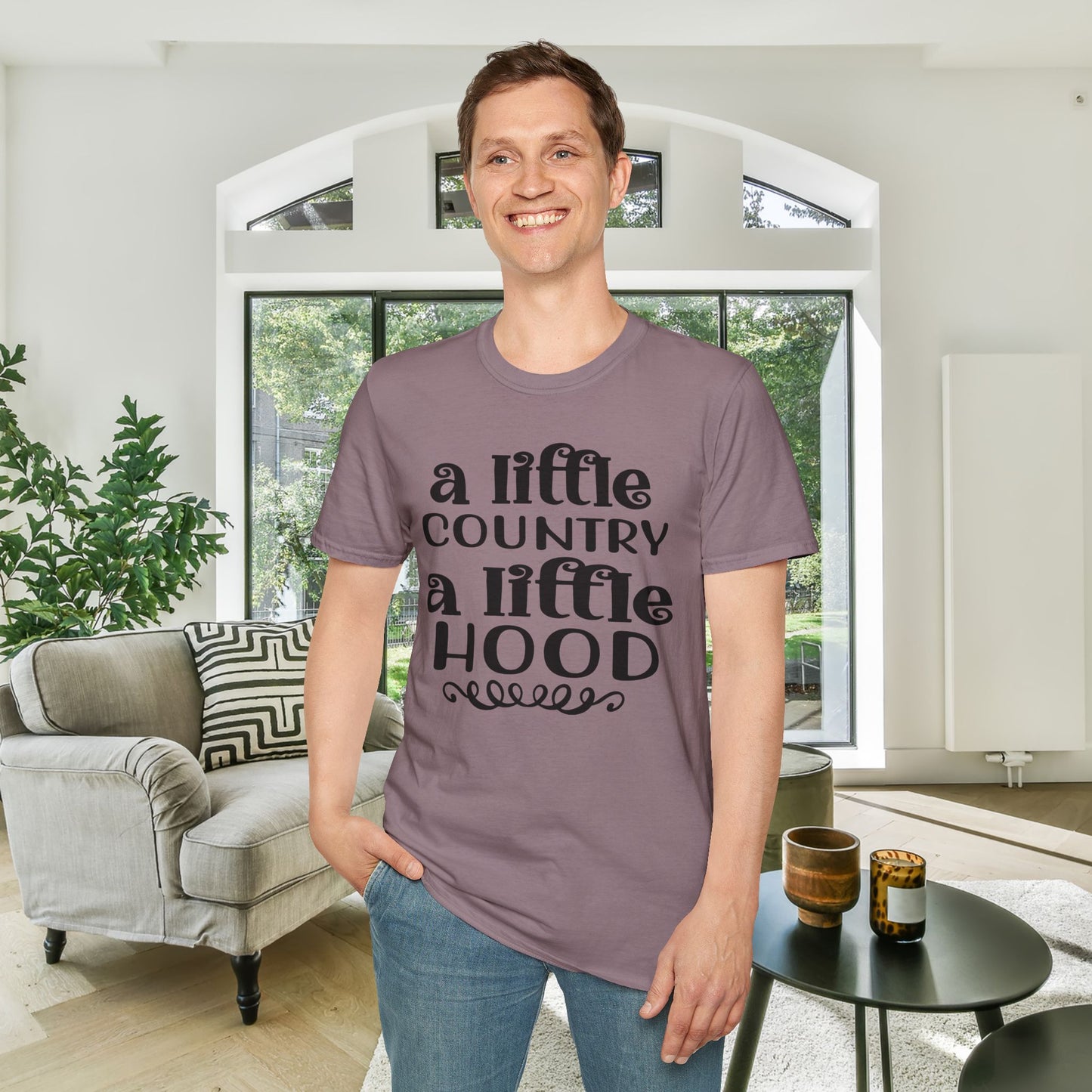 A Little Country A Little Hood Adult T-shirt