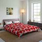 Crimson Poinsettia Sketch Comforter