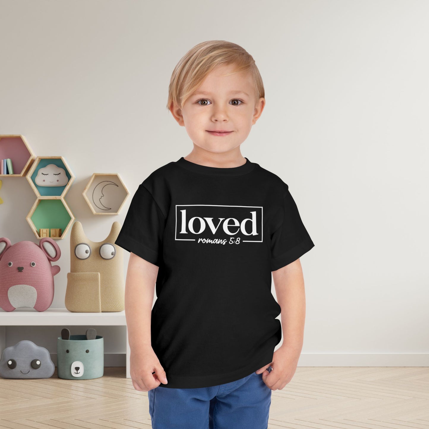 Loved Romans 5:8 Toddler Tee