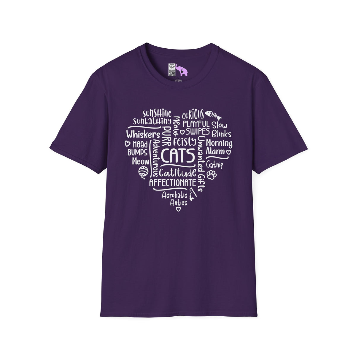 A Cat's Heart Adult T-shirt