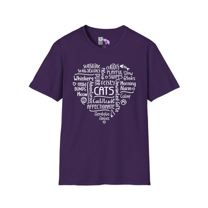 A Cat's Heart Adult T-shirt
