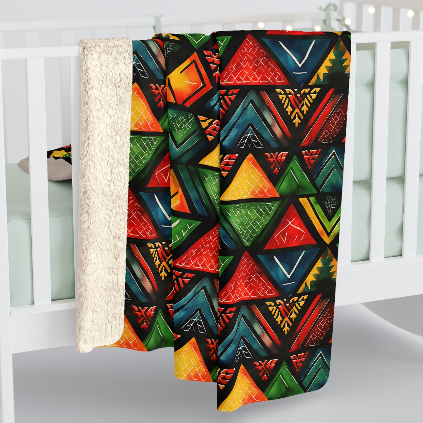 Ancestor Echo Sherpa Fleece Blanket