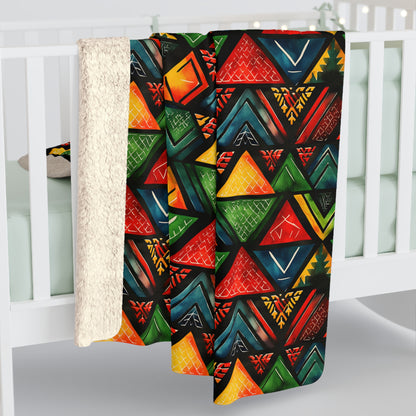 Ancestor Echo Sherpa Fleece Blanket