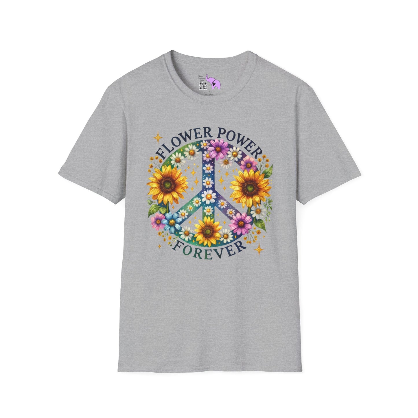 Flower Power Forever Adult T-shirt
