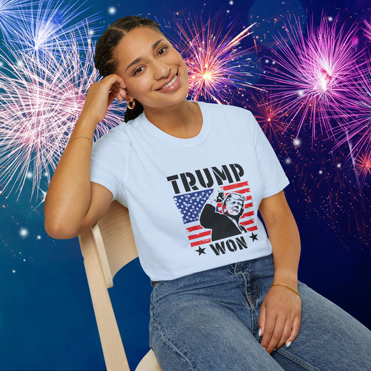 Trump Won (Fist Bump) Adult T-shirt