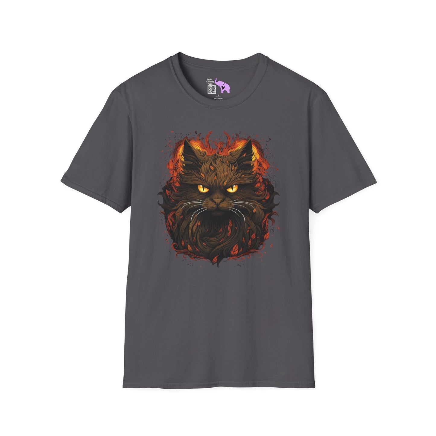 Creepy Black Cat 8 Adult T-shirt