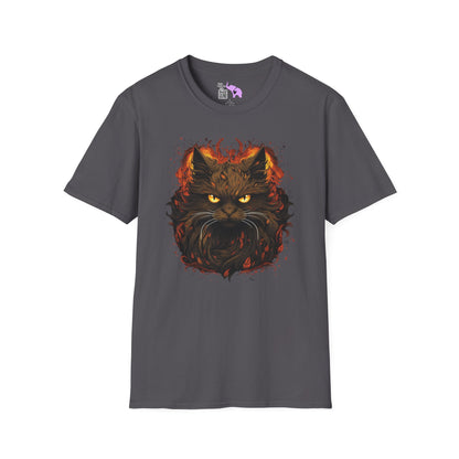 Creepy Black Cat 8 Adult T-shirt
