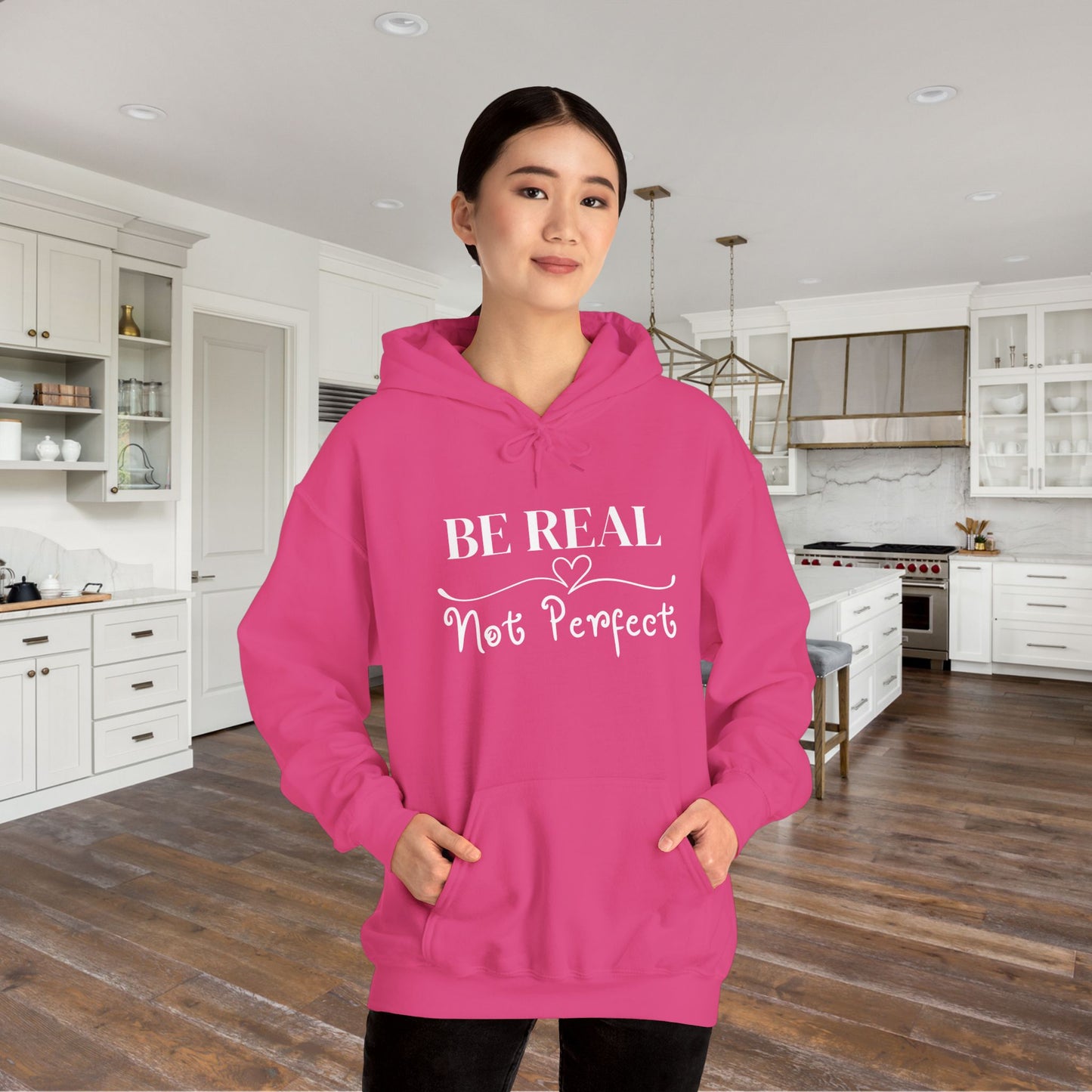 Be Real Not Perfect Heavy Blend™ Hooded Sweatshirt