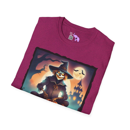 Halloween Scarecrow w/Pumpkins Adult T-shirt