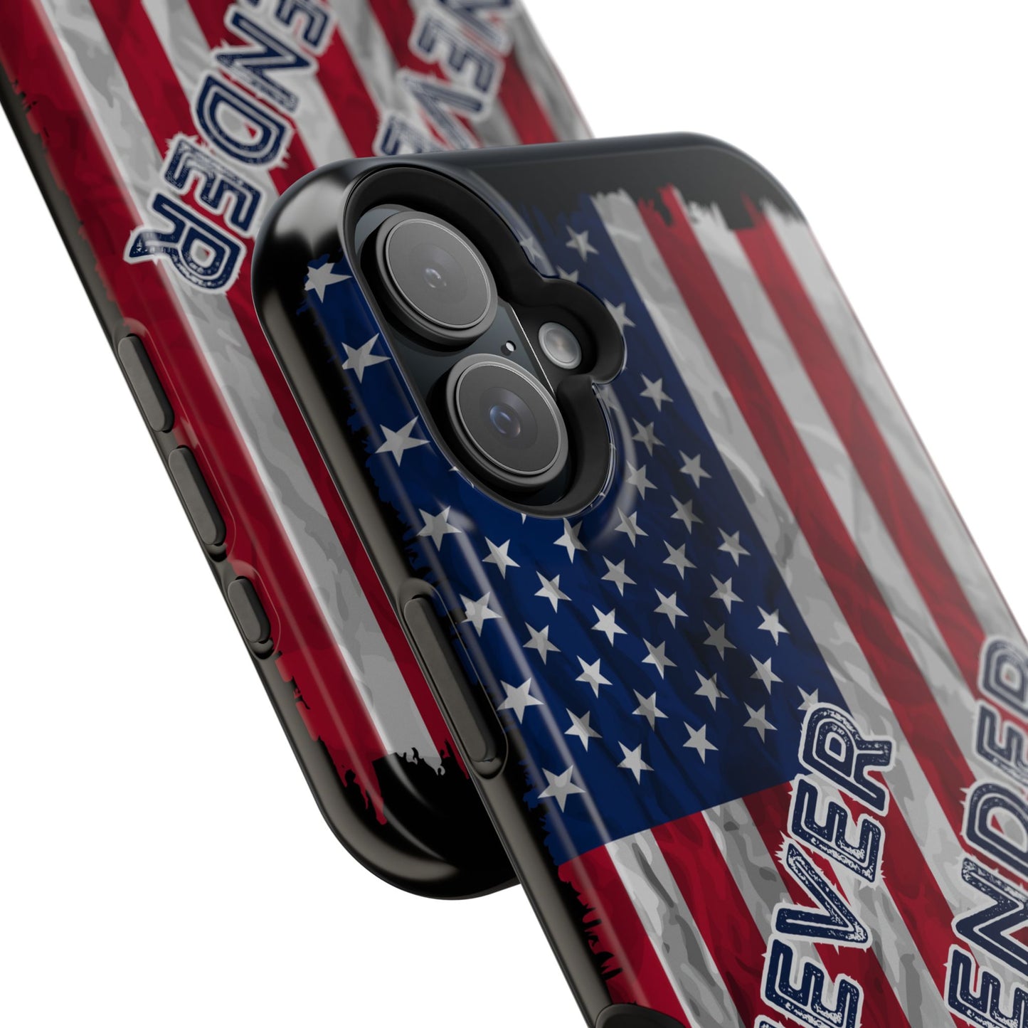 Never Surrender American Flag MagSafe® Compatible Tough Case for iPhone