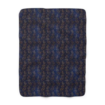 Gilded Twilight Foliage Fleece Blanket