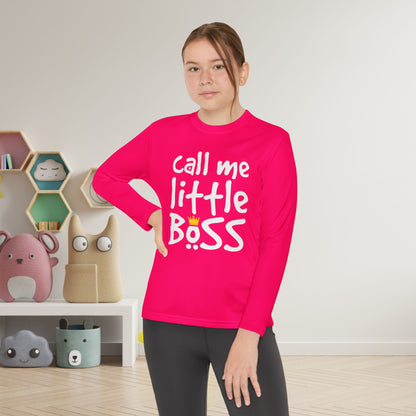 Call Me Little Boss Youth Long Sleeve Tee