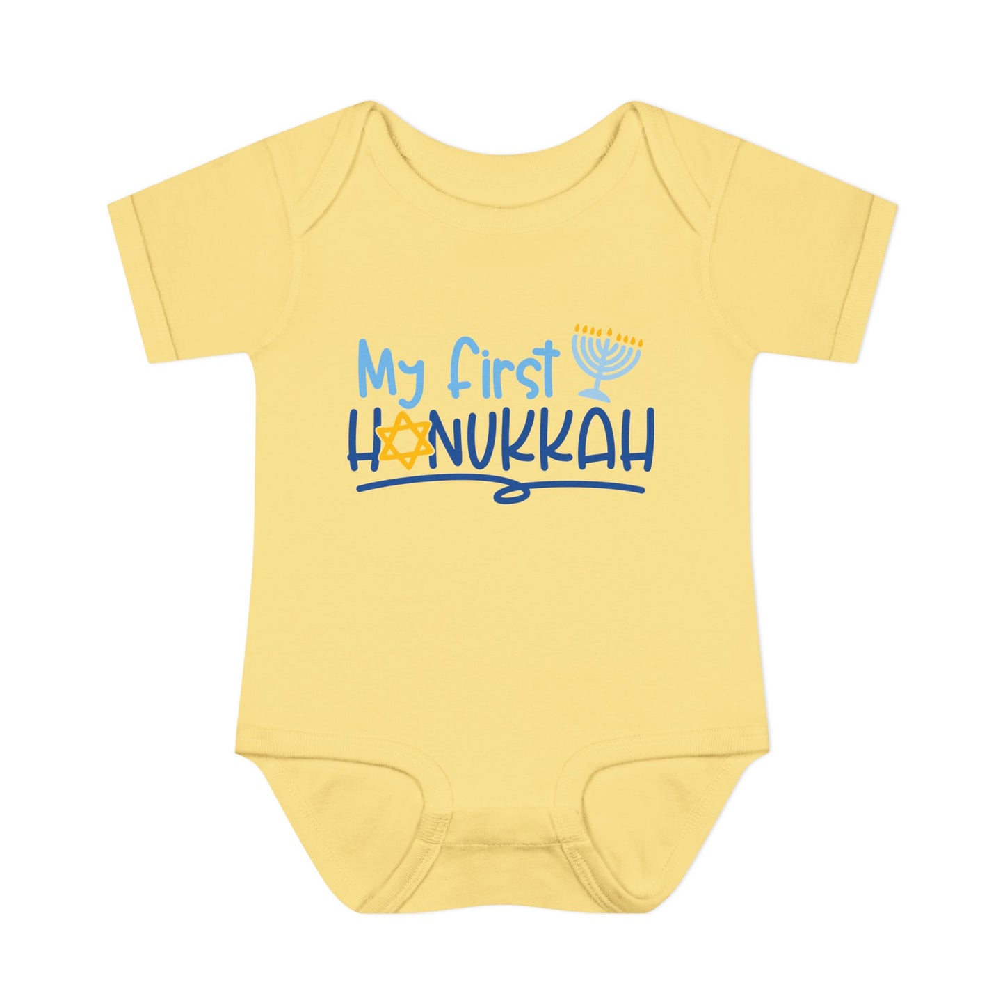 My First Hanukkah Infant Baby Rib Bodysuit