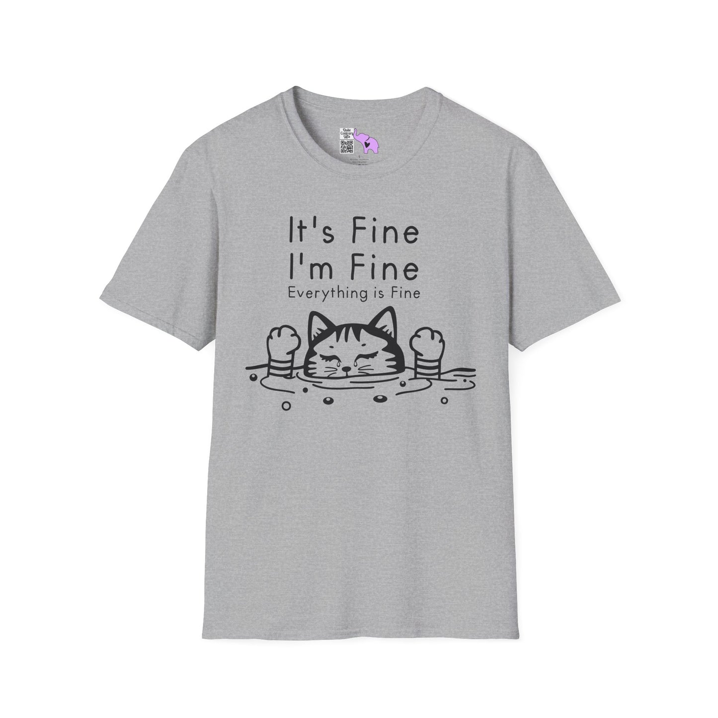 It's Fine I'm Fine Everything's Fine (Cat) Adult T-shirt