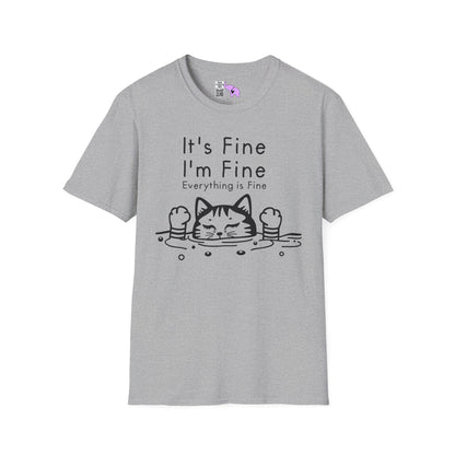 It's Fine I'm Fine Everything's Fine (Cat) Adult T-shirt