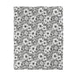 Black & White Forget-Me-Nots Microfiber Duvet Cover
