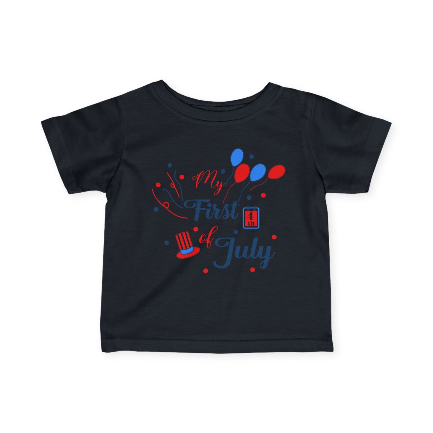 My First 4th of July (Balloons) Infant Soft T-Shirt