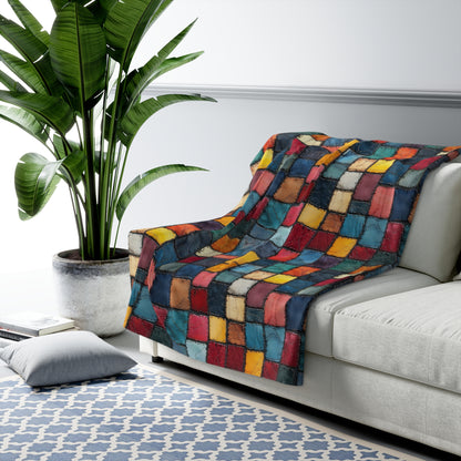 Patch Pop Sherpa Fleece Blanket