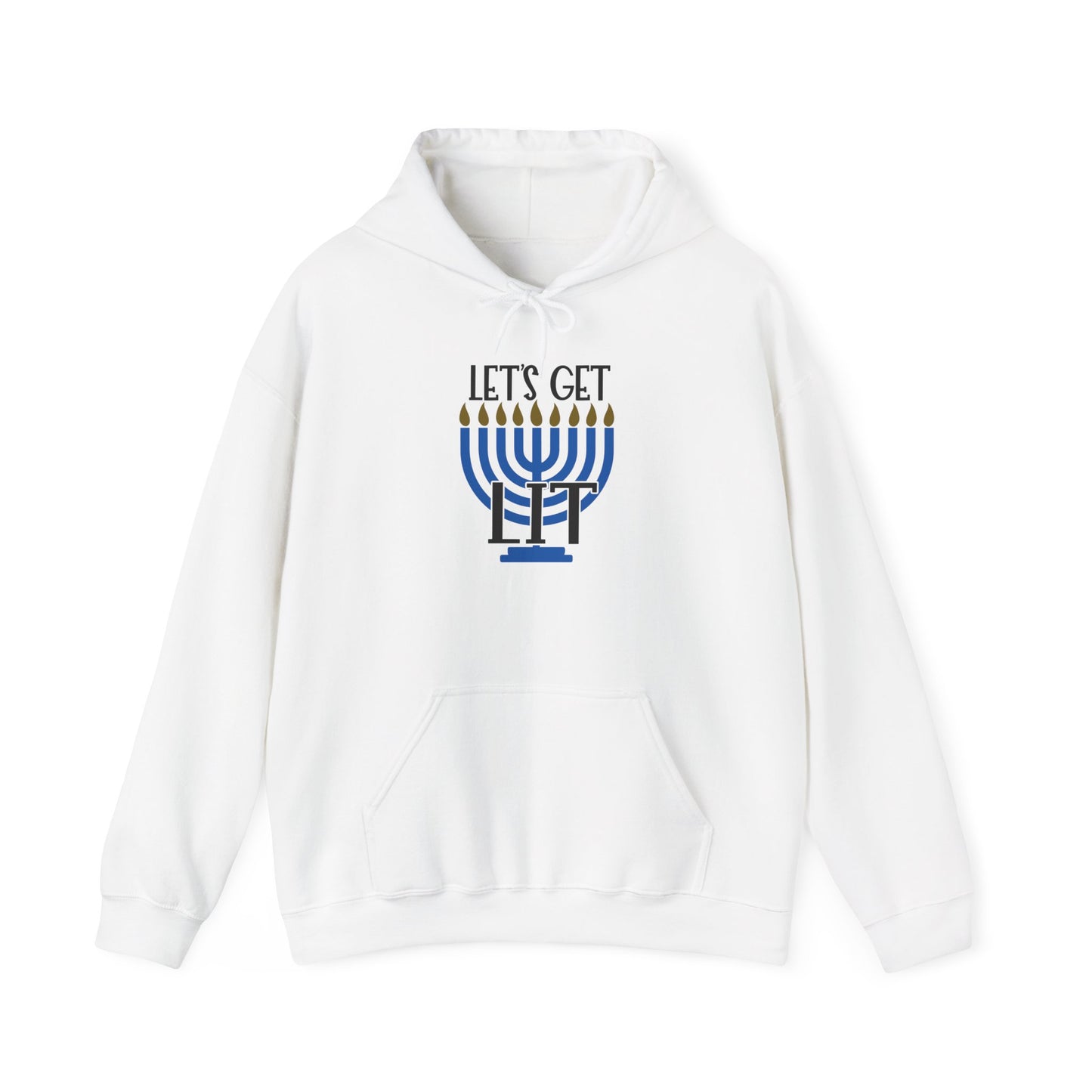 Lets Get Lit Menorah Adult Heavy Blend™ Hooded Sweatshirt