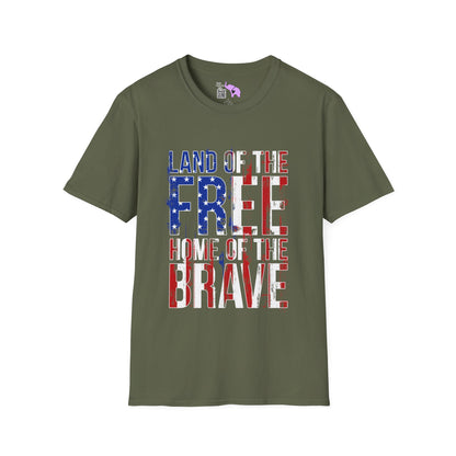 Land of the Free Home of the Brave Adult T-Shirt