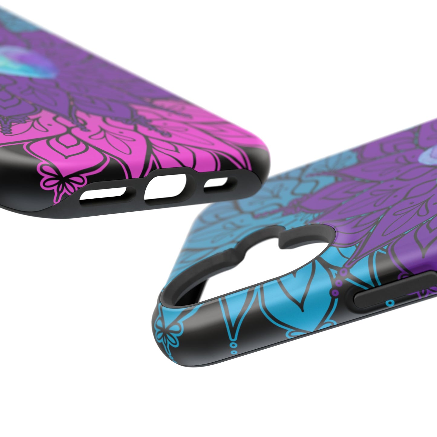 Colorful Mandala w/Heart MagSafe® Compatible Tough Case for iPhone
