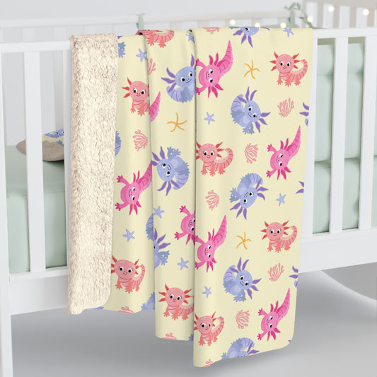 Happy Axos Sherpa Fleece Blanket