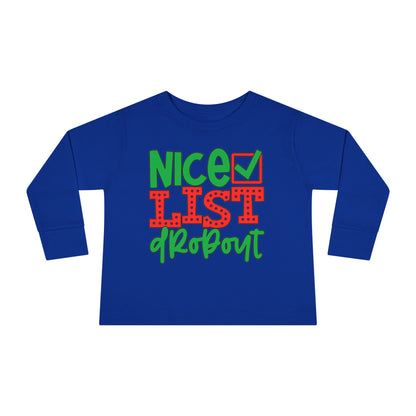 Nice List Dropout Toddler Long Sleeve Tee