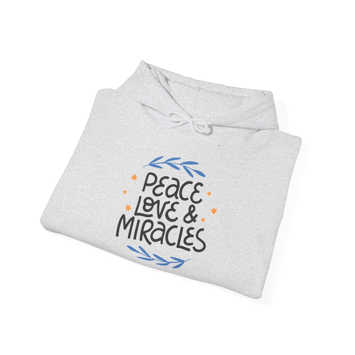 Hanukkah Peace Love & Miracles 2 Heavy Blend™ Hooded Sweatshirt