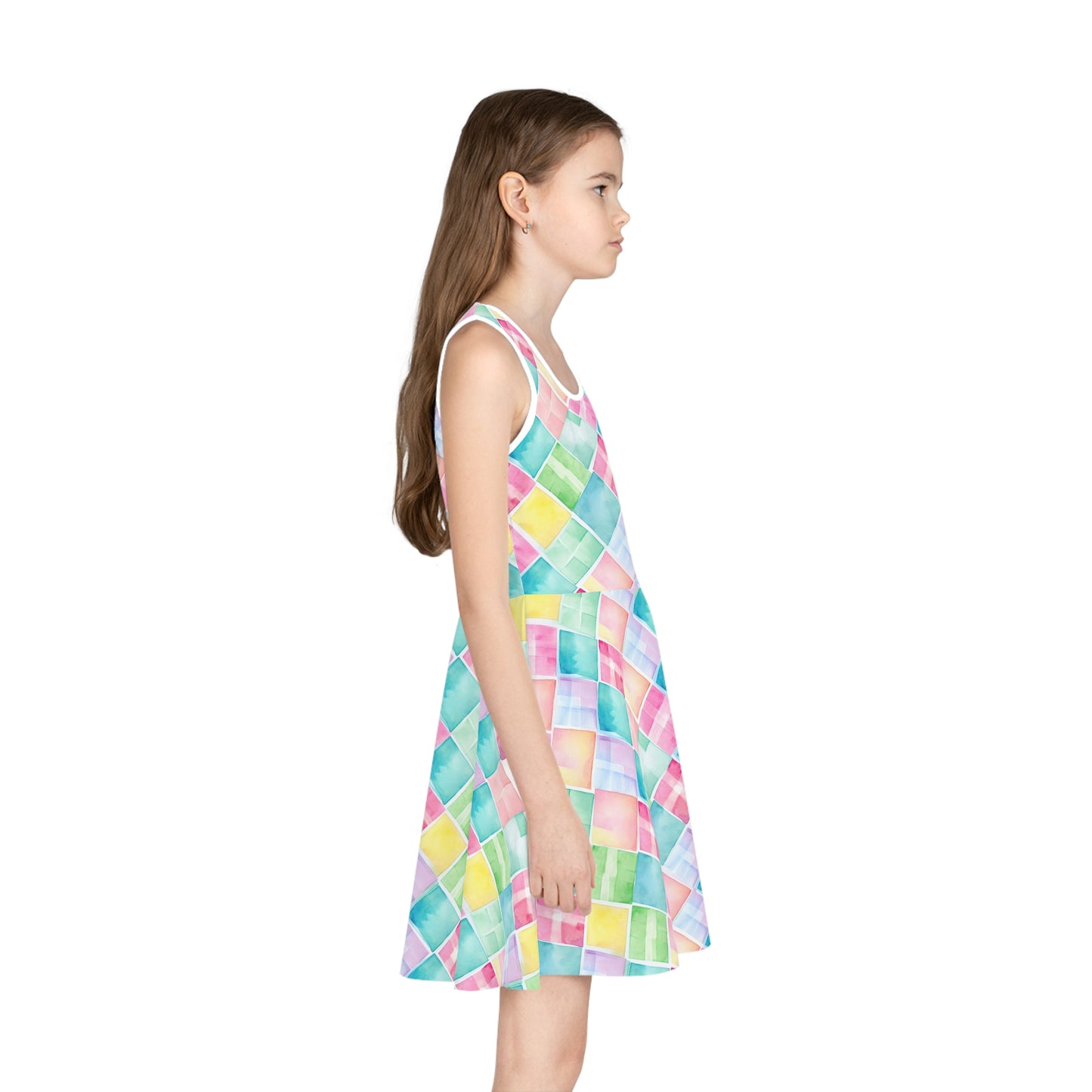 Watercolor Weave Girls Sundress