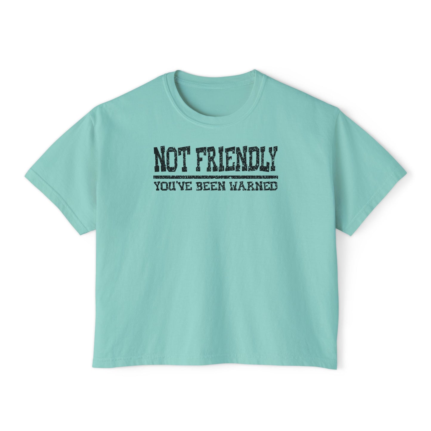 Not Friendly You've Been Warned Women's Boxy Tee