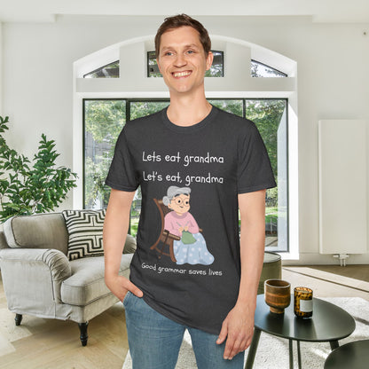 Lets Eat Grandma Good Grammar Saves Lives Adult T-shirt