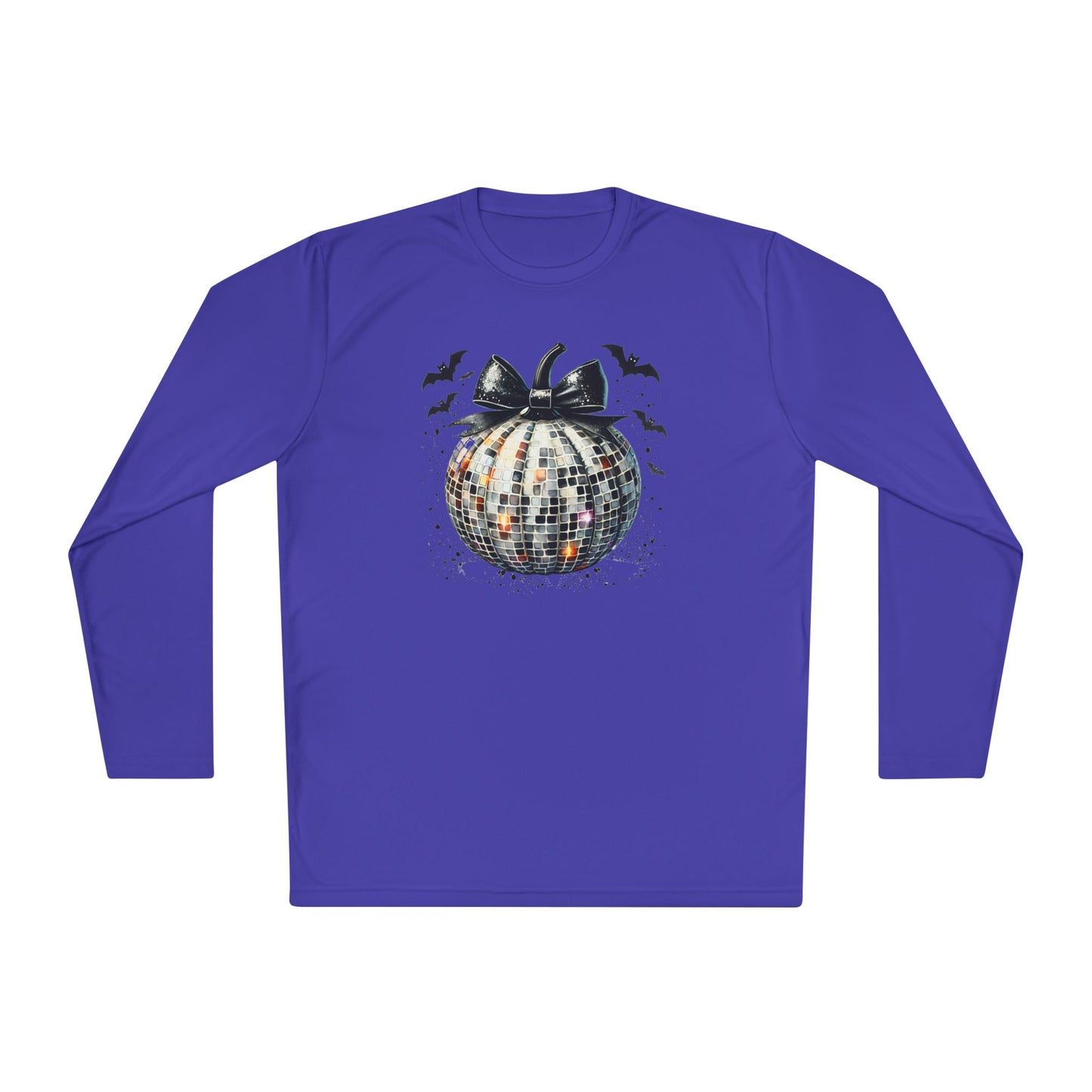 Disco Silver Pumpkin Adult Long Sleeve Tee