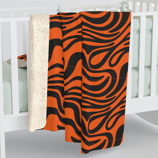 Tiger Stripes Sherpa Fleece Blanket