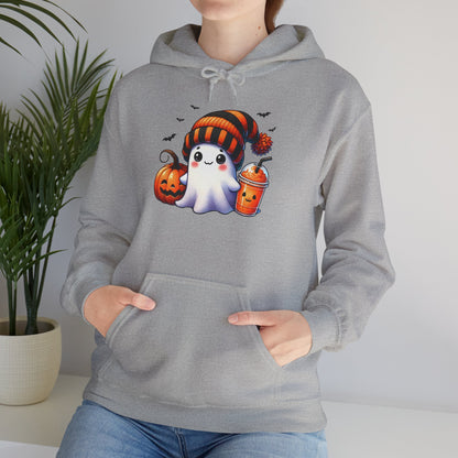 Cute Ghost and Pumpkins Heavy Blend™ Hooded Sweatshirt