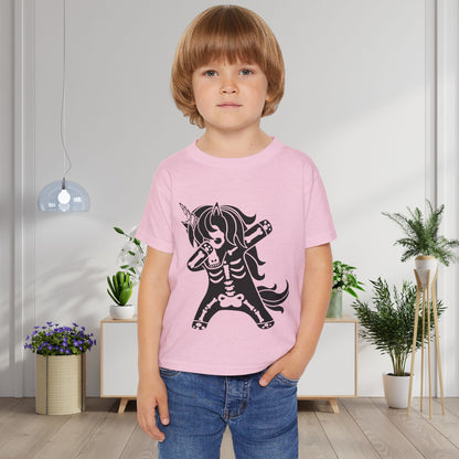 Dabbing Unicorn Skeleton Heavy Cotton™ Toddler T-shirt