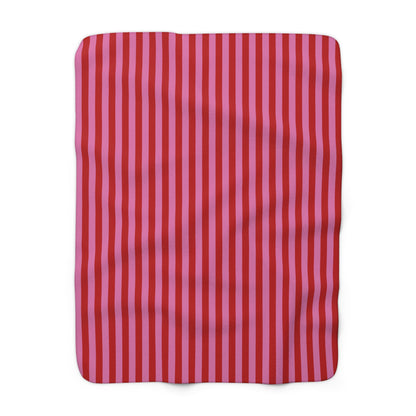 Be Mine Stripes Fleece Blanket
