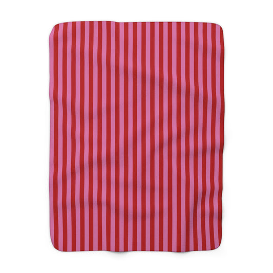 Be Mine Stripes Fleece Blanket