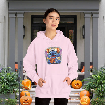 Stitch in Skeleton Costume Heavy Blend™ Hooded Sweatshirt