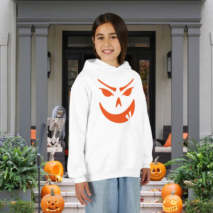 Goofy Grin Jack-O-Lantern Youth Heavy Blend Hoodie