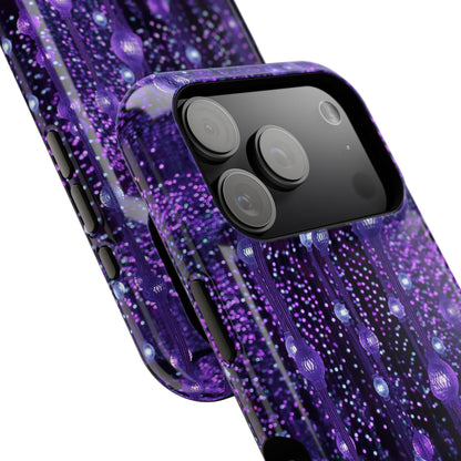 Purple Raindrops MagSafe® Compatible Tough Case for iPhone