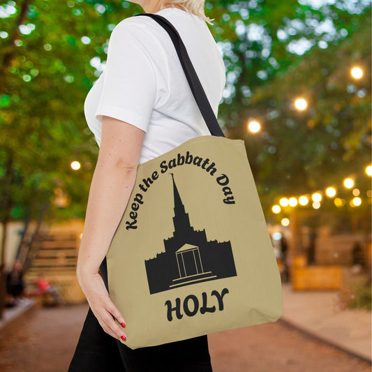 Keep The Sabbath Day Holy (Houston LDS Temple)Canvas Tote Bag