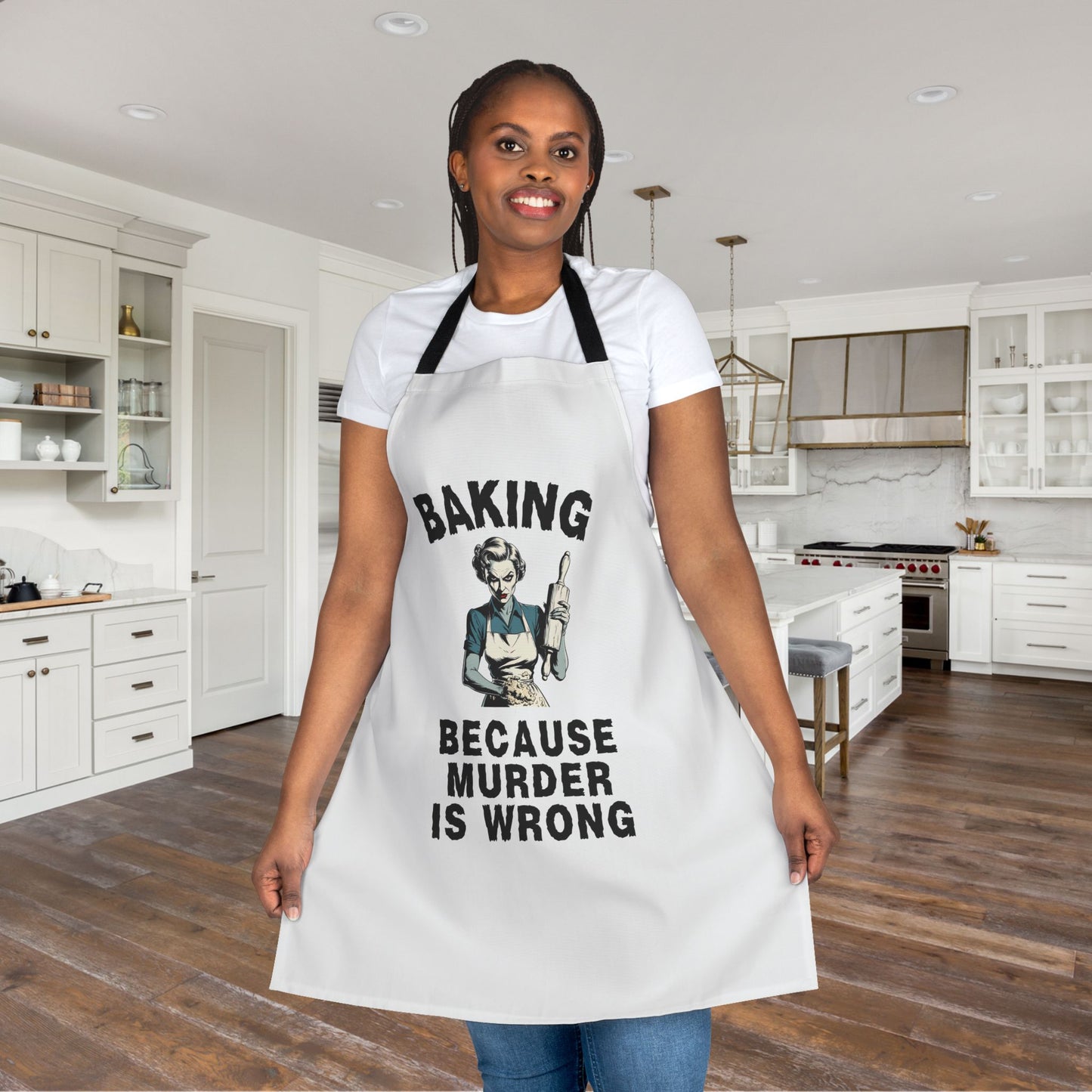Baking Because Murder is Wrong Apron