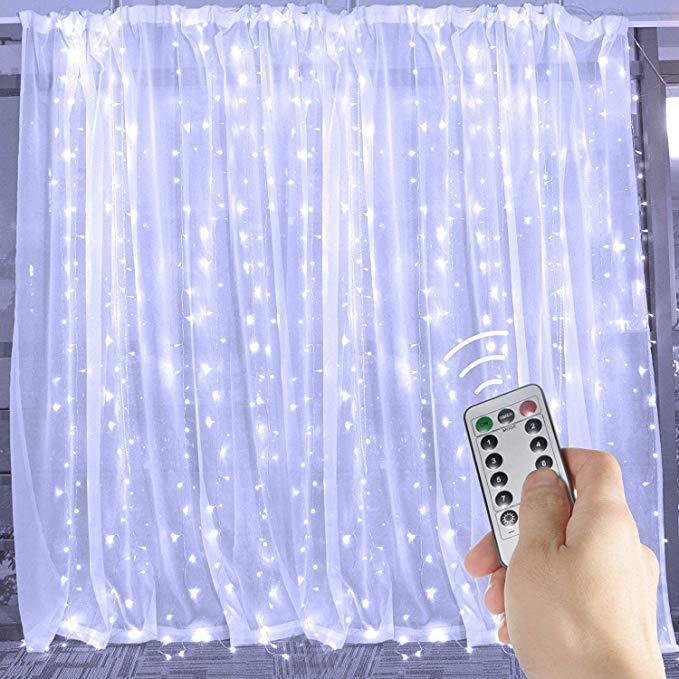 LED Multi-Color Curtain Lights w/Remote Control